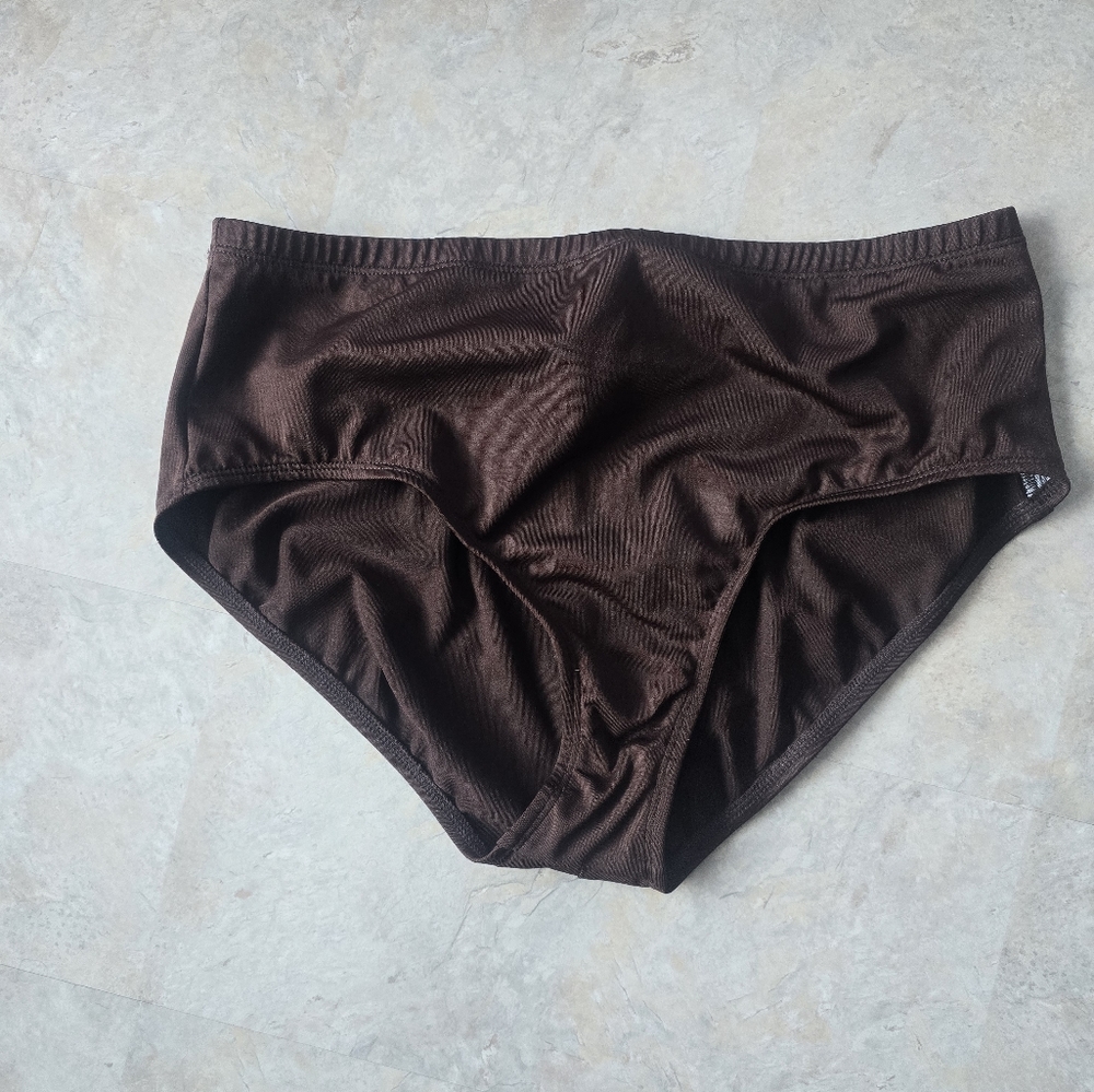 Brown Swim Bottoms XL High Waisted